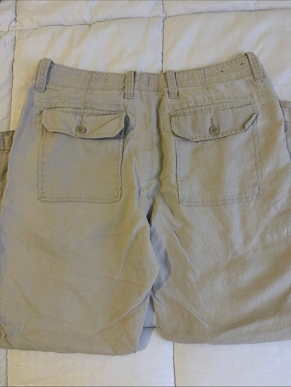 100% linen pants, Banana Republic, beige, casual, dress pants 33/32